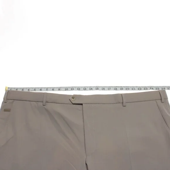 Meyer NWT Dress Pants Size 33 Stocky (52 US) Bonn in Solid Beige Wool Blend